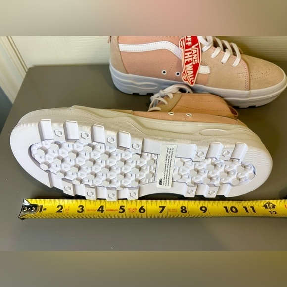 “Vans” NWT ‘Dusty Rose’ Pink High Tops Wafflecup Sole Size 11 Women’s 9.5 Men’s - Picture 13 of 13